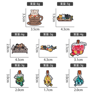 Sming Pins dessin animé chat <span class=keywords><strong>magicien</strong></span> émail broche mignon magique Potion broche Fiction Film personnalisé revers Badge sac à dos Denim bijoux - Product Image 6