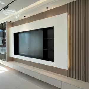 Modern TV Cabinet Wooden Panel with Multi-Use <strong>Console</strong> <strong>Table</strong> for Living Room Bedroom Hotel Dining <strong>Storage</strong> Solution - Product Image 1