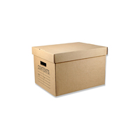Caja de Almacenamiento de Papel Plegable de Gran Capacidad para Documentos de Oficina, Caja de Archivo con Tapa