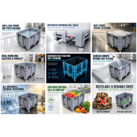 Boîtes de stockage JOIN, étagères industrielles, conteneurs d'entrepôt, rayonnages à palettes en plastique robustes