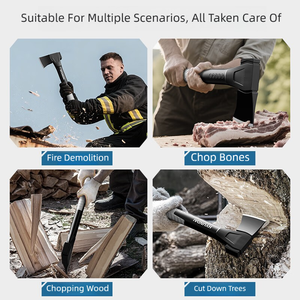 <span class=keywords><strong>Mini</strong></span> hache décorative DIY, manche en bois, acier inoxydable, double lame, hachette, 3 cm de tranchant, marteau de montagne, marteau de terrain - Product Image 6