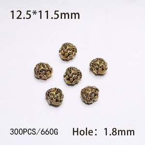 Antique Gold And <b>Silver</b> Metal Loose <b>Beads</b> Mixed Shapes For Jewelry Making Zinc Alloy Plated Spacers Buddha Lion Leopard Head - Product Image 3