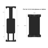 Support de téléphone portable et tablette universel flexible en plastique de 13 pouces pour trépied avec fixation 1/4 - Nouveauté 2024 - Offre Spéciale