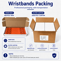 Bracelets de poignet en PVC personnalisés imperméables pour fête, festival, entrée, événement, concert, en vinyle ou en papier