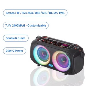 Caisson de basses professionnel 6.5 pouces voiture Rgb lumière haut-parleur haut-parleurs de cinéma maison lecteur Audio Portable - Product Image 5