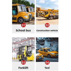 Feux d'avertissement clignotants pour voiture, projecteurs rotatifs magnétiques à fixation plafond, alimentation CC pour applications scolaires et d'ingénierie - Product Image 2