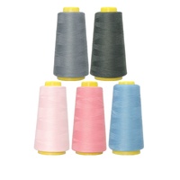 Fil à coudre 100% polyester filé 40S/2, 3000 yards, pour machine à coudre, sur mesure