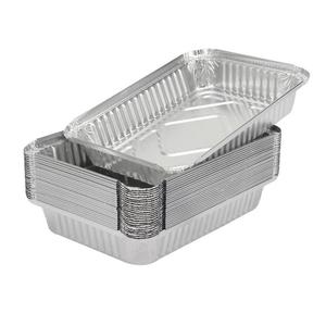 Disposable Aluminum <b>Foil</b> <b>Containers</b> Rectangle Food Grade Takeaway Packaging Thickened For Lunch And Barbecue Use - Product Image 1