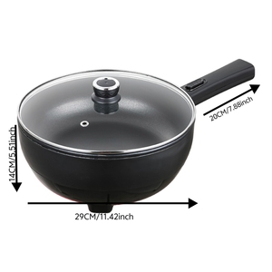 Sartén Eléctrica Multifuncional para el Hogar, Sartén Eléctrica Antiadherente <span class=keywords><strong>de</strong></span> Gran Capacidad, Permite Cocinar al Vapor, Hervir y Freír - Product Image 2