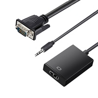 Convertisseur vidéo VGA vers numérique avec audio et alimentation Micro USB, adaptateur HDTV pour ordinateur portable, PC, moniteur TV, projecteur