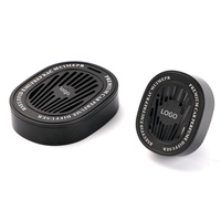 Diffuseur de parfum pour voiture en aluminium de qualité supérieure, logo personnalisé, à suspendre au rétroviseur, parfum longue durée