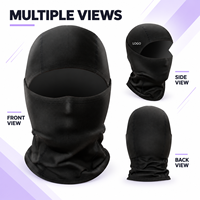 Nouveau design – Cagoule intégrale noire respirante pour adultes, personnalisable, pour moto et ski, bonnet intégré