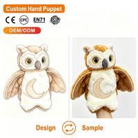 Marionnette en peluche écureuil OEM, super douce en polyester, anti-stress, réconfortante, pour anniversaire, taille 11-30cm, design personnalisable