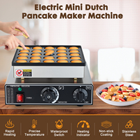 Appareil de cuisson électrique antiadhésif pour mini-crêpes, 110v/220v, 25 trous, machine à poffertjes, dorayaki, gâteaux, muffins et gaufres