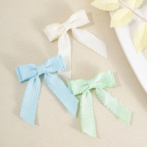 Barrette à cheveux artisanale européenne pour fille, mignonne, avec nœud, pour bébé, fête, <span class=keywords><strong>luxe</strong></span>, ruban, dessin animé, accessoires capillaires - Product Image 4