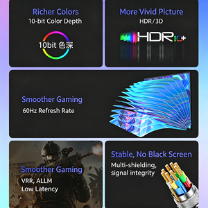 <span class=keywords><strong>Câble</strong></span> USB Type C vers <span class=keywords><strong>HDMI</strong></span> 4K HDR 30Hz, cordon tressé, adaptateur <span class=keywords><strong>téléphone</strong></span> vers TV HDTV pour <span class=keywords><strong>Samsung</strong></span> Galaxy Macbook Gaming Monitor - Product Image 4