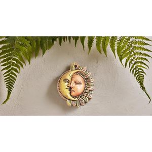 PARIJAT HANDICRAFT Vastu Fengshui Collection Tenture Murale Lune Demi Visage Décorative Tenture Murale En Métal Fait Main Art Mural pour - Product Image 4