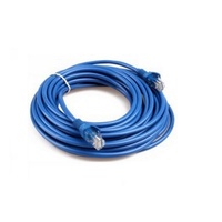 Câbles de raccordement Ethernet plats Cat5 RJ45 8P8C UTP 24AWG en cuivre, bleus, de 1 à 50 m, nickelés, mâle-mâle