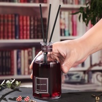 Coffret Cadeau Diffuseur à Bâtonnets de Luxe Premium 120ml – Huile Essentielle Parfumée Inspirée du Vin Noble – Aromathérapie pour 120 Jours d'Utilisation Intérieure à Domicile
