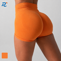 Shorts de sport sans couture pour femme avec logo personnalisé, effet push-up, pour yoga, gym et fitness
