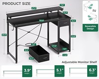 Table de jeu 75 "en gros d'usine avec support de moniteur, grande table PC avec lumières LED, bureau à domicile, noir