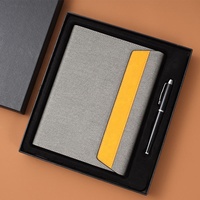 Cahier en cuir souple de décoration de boîte-cadeau d'affaires exquis cahier personnalisé personnel de mode classique