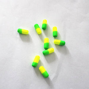 7x17mm jaune/vert petite taille dur Eps mousse pilule <span class=keywords><strong>bouée</strong></span> flotteurs fabrication de matériel de pêche - Product Image 4