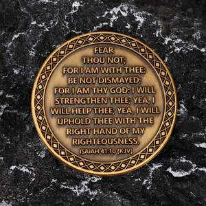 Vergoldete 40mm Engel-Herausforderungsmünze Glücksbringer Metallgeschenk mit Gravur für Weihnachtsanlässe - Product Image 2