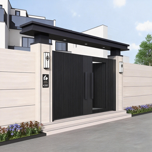 Cancello Automatico a <span class=keywords><strong>Doppia</strong></span> <span class=keywords><strong>Anta</strong></span> in Metallo Durevole per Cortile con Elegante Cancello Interno, Design Moderno ed Ecologico - Product Image 2