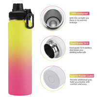 Thermos en acier inoxydable, bouteille d'eau isolée sous vide, 32 oz, bouteille d'eau en métal pour le sport, logo personnalisé
