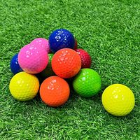 Balles de golf d'entraînement en plastique bon marché, personnalisées, mates et brillantes, pour une dureté de 80 à 90, fabricants YIHONG YHGB02