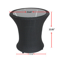 Ensemble canapé d'extérieur trois pièces de style européen personnalisé petite table basse décontractée simple chaise en rotin PE design moderne en fer