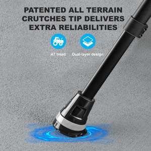 Healbazaar מתכוונן קביים אלומיניום הליכה קנים מרפק מרפק מרפק נכים - Product Image 6