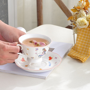 Bắc Âu phong cách Ins gốm cốc cà phê đĩa Bộ quà tặng dễ thương buổi chiều tách trà cho người bạn tốt nhất cao thẩm mỹ tân gia lưu niệm - Product Image 5