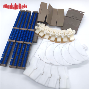 ModuleBelt sabuk konveyor plastik Modular, sabuk atas datar Modular kelas makanan - Product Image 6