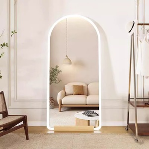 Miroir sur pied LED pleine longueur pour décoration intérieure minimaliste, grand miroir multifonctionnel en verre pour usage décoratif - Product Image 6