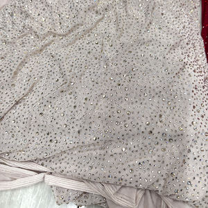 Lucky Bulk 1,5 m Mix Stein ss6 ss10 ss16 Hämatit Strass Mesh Stoff elastischen Netz Mesh Strass für Tanz kleid - Product Image 4