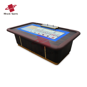 Table de jeu professionnelle Miracle Gaming Sic Bo, grande et petite, pour jeux de casino, avec accessoires assortis pour le poker, en vente, MGTPT-019, table de poker - Product Image 4