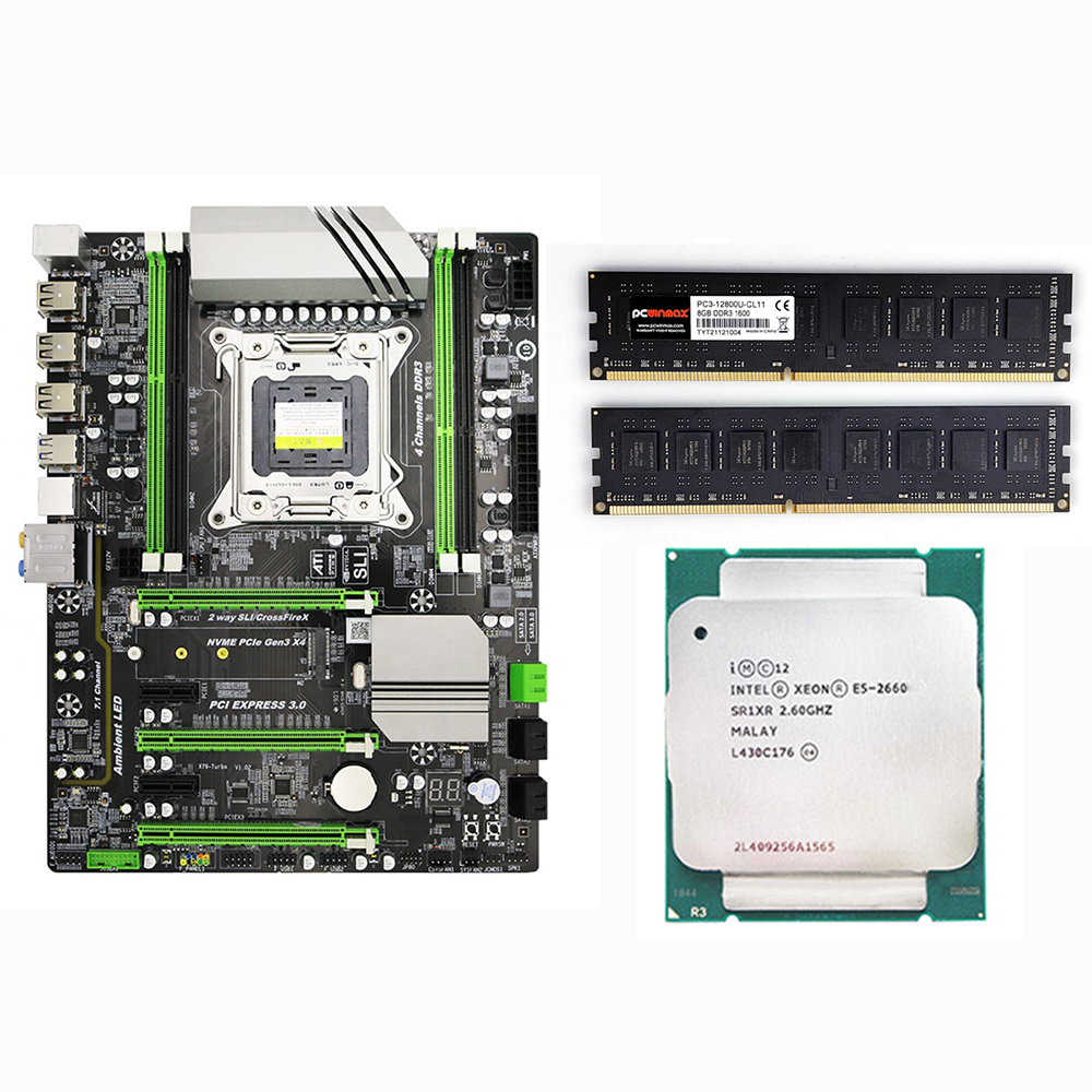 Kit X79 Xeon Motherboard + CPU E5 V2 2650 + RAM DDR3 16GB