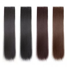 Conjunto de 3 piezas de 60cm para mujer Extensiones de cabello de moda Wfoot Stick Hair Tight para fiestas - Product Image 1