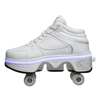 Chaussures de roller 2-en-1 de haute qualité avec design Liekick, baskets de skate convertibles à lumière LED rétractable pour le patinage en extérieur