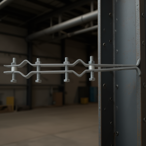 Support ou raccord universel intégré pour le support et la connexion de tuyaux métalliques - Product Image 1