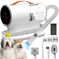 Kit de toilettage portable pour animaux AIRROBO PG100 avec aspirateur, tondeuse, peigne et brosse, filtre HEPA H11, capacité de 2 L, prise US