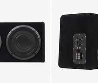   Haut-parleur bicolore 2*10 pouces, caisson de basses amplifié avec Mega Bass et amplificateur audio pour voiture