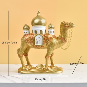 Figurine de chameau du Moyen-Orient-Décor en résine moderne pour la maison/le bureau, cadeau et souvenir exquis - Product Image 6