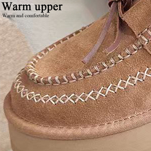 OEM&amp;ODM <strong>Women's</strong> Big Fleece Lined Snow <strong>Boots</strong> Thick Soles Lazy Person'<strong>s</strong> Essential Round Toe Half <strong>Slippers</strong> Ximia Thick Heel <strong>Boots</strong> - Product Image 4