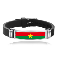 Bracelet en caoutchouc de haute qualité avec drapeaux des Comores, d'Éthiopie, de Guinée et du Cameroun – Cadeau promotionnel pour événements