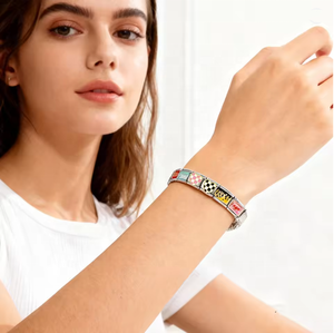 Wholesale Gold Color Checkers Starfish Seaweed Cherry <b>Camera</b> Charm Link Fit 9mm Stainless Steel Jewelry Making Italian Bracelet - Product Image 3