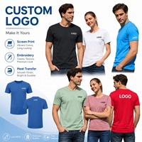Camiseta Unisex con Logotipo Personalizado, Tela Técnica Natural Suave de Primera Calidad, Cuello Redondo, para Impresión de Ropa de Marca, OEM, Venta al Por Mayor