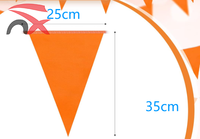 Triangle en plastique d'impression couleur personnalisée 10m 15 feuillesDrapeau original en forme de banderole pour décoration